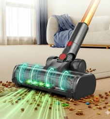 Пилосос акумуляторний V18 BlackHawk 500W: Сенсорний дисплей, 50кПа, Self-Standing